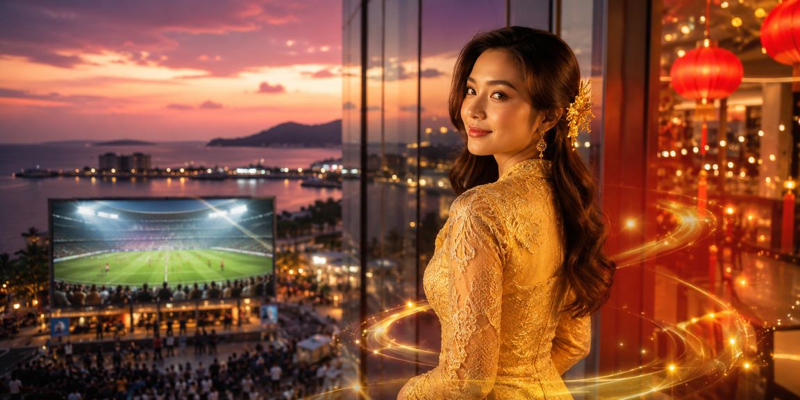 Pertaruhan bola sepak di Kota Kinabalu dengan pakaian kebaya tempatan